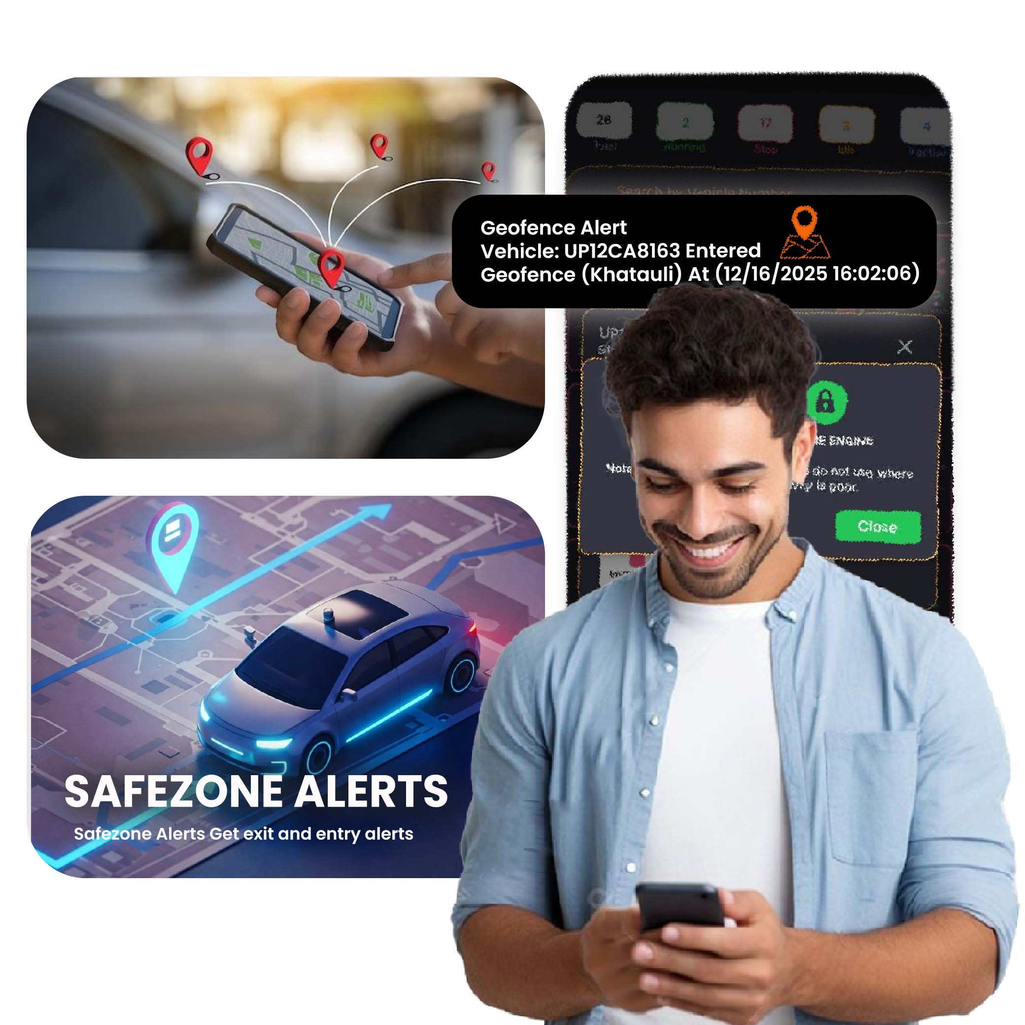 Exohive Digital™ ProSecure GPS Tracker | Engine Immobilizer + AC Control | Live Tracking | Advanced Anti-Theft System for Vehicles