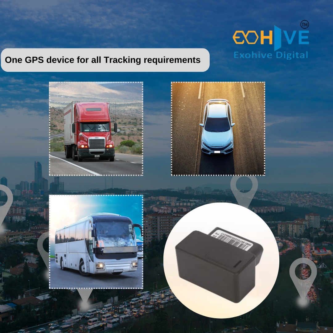 Exohive Digital (Plug & Play, Inbuilt Battery) Gps Tracker Only For Car Gps Device