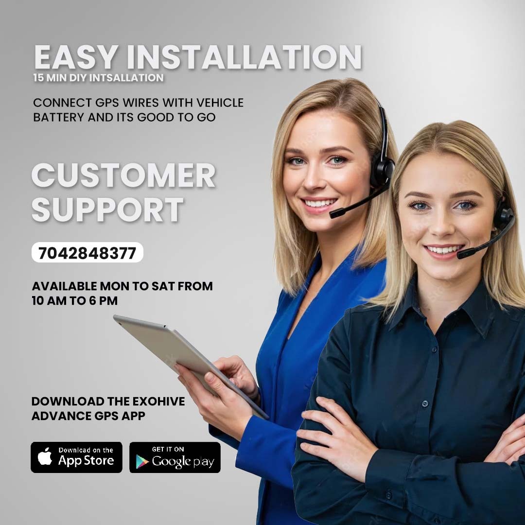 Exohive Digital™ Smart OBD GPS Tracker for Car | Plug & Play Real-Time Vehicle Tracking | Geo-Fencing Alerts | Route History | 1-Year Free Subscription