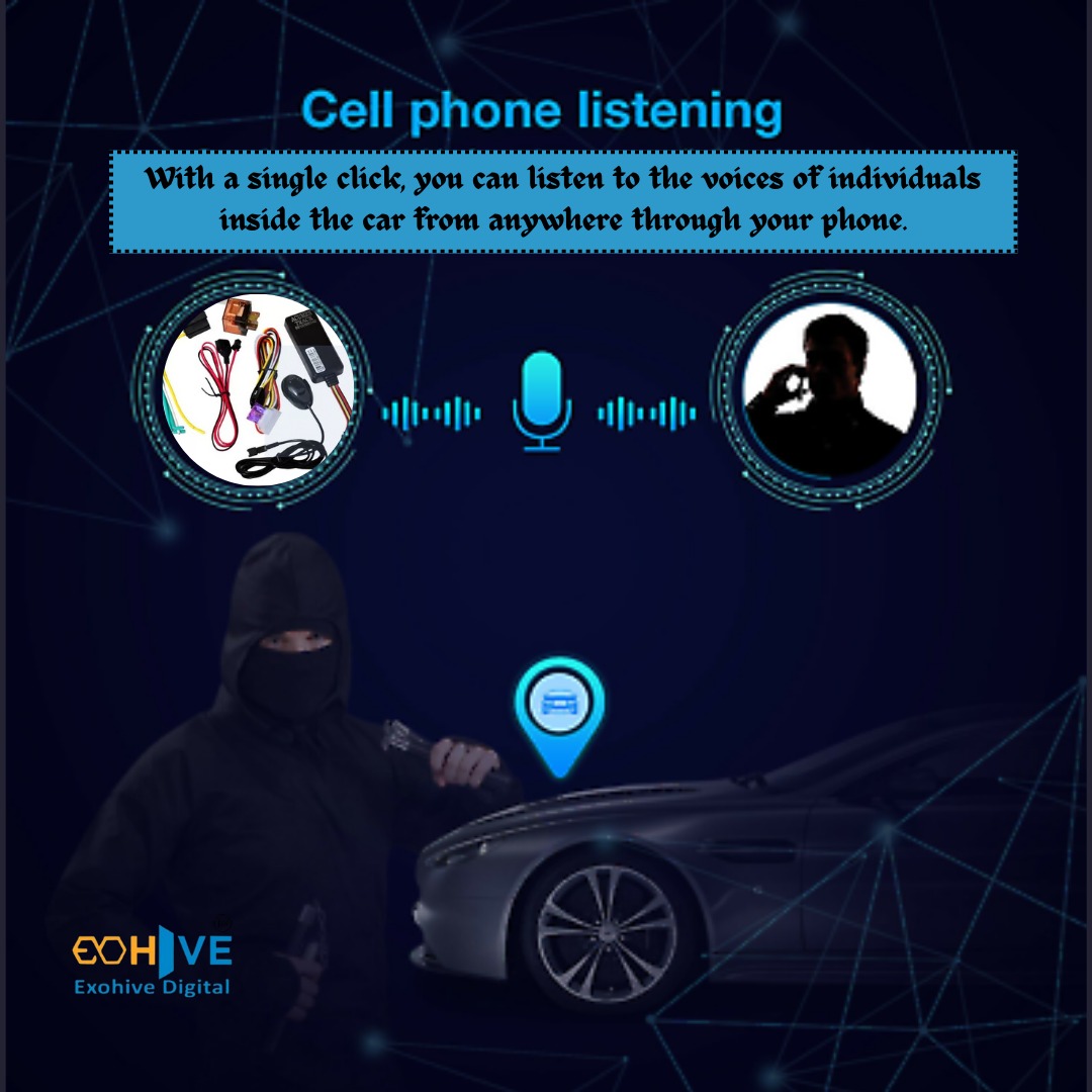 Exohive Digital Gps Tracker For Car & Suv With Panic Button & Microphone Gps Tracker GPS Device