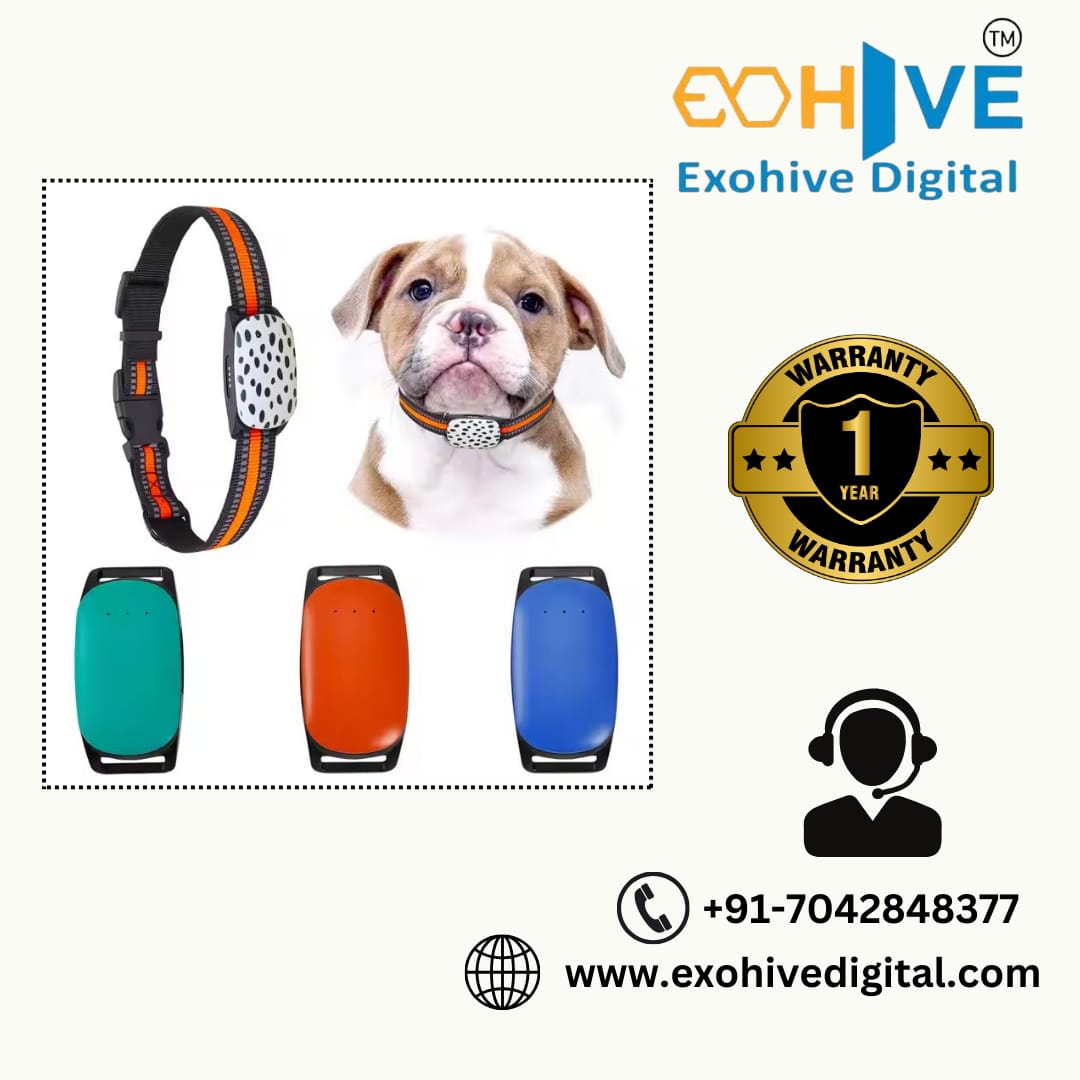 Exohive Digital™ Smart Pet GPS Tracker – Keep Your Pets Safe, Anytime, Anywhere!