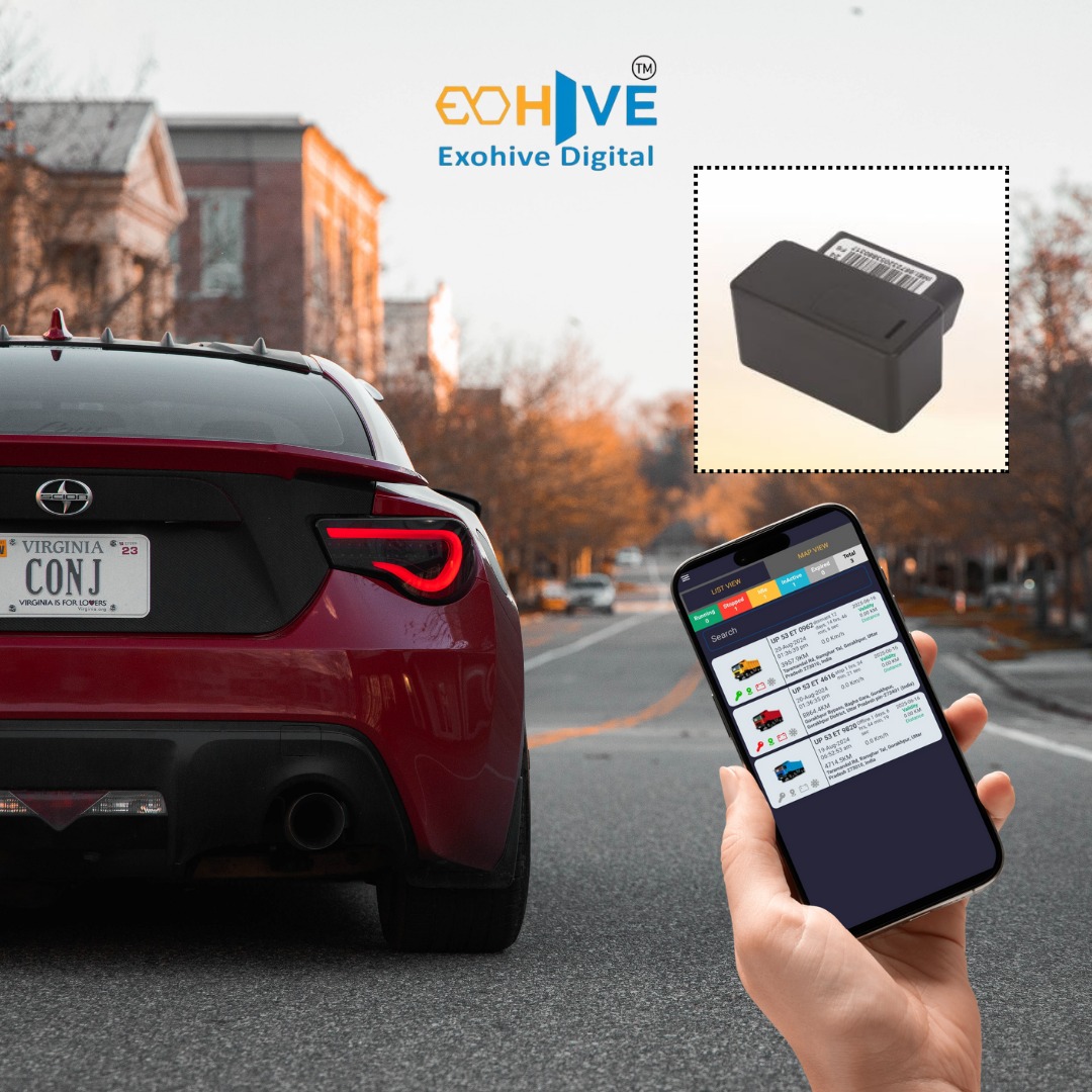 Exohive Digital (Plug & Play, Inbuilt Battery) Gps Tracker Only For Car Gps Device