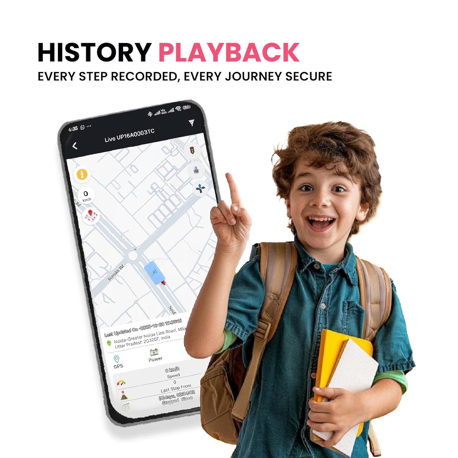 Exohive Digital™ G06 Mini Hidden GPS Tracker  Real-Time Tracking | Free 1-Year SIM Data Plan | Compact & Rechargeable | For Car, Bike, Kids