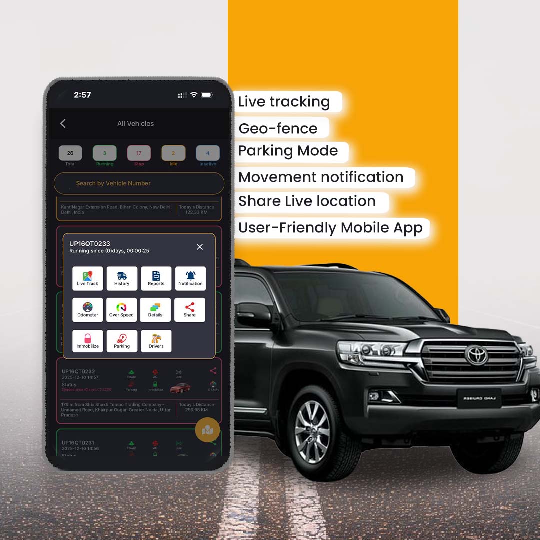 Exohive Digital™ Magnetic GPS Tracker – 10,000 mAh Battery, Voice Monitoring, Real-Time Tracking, 1-Year Free Server & SIM, Strong Magnet Mount – For Car, Bike, Truck & Asset Security