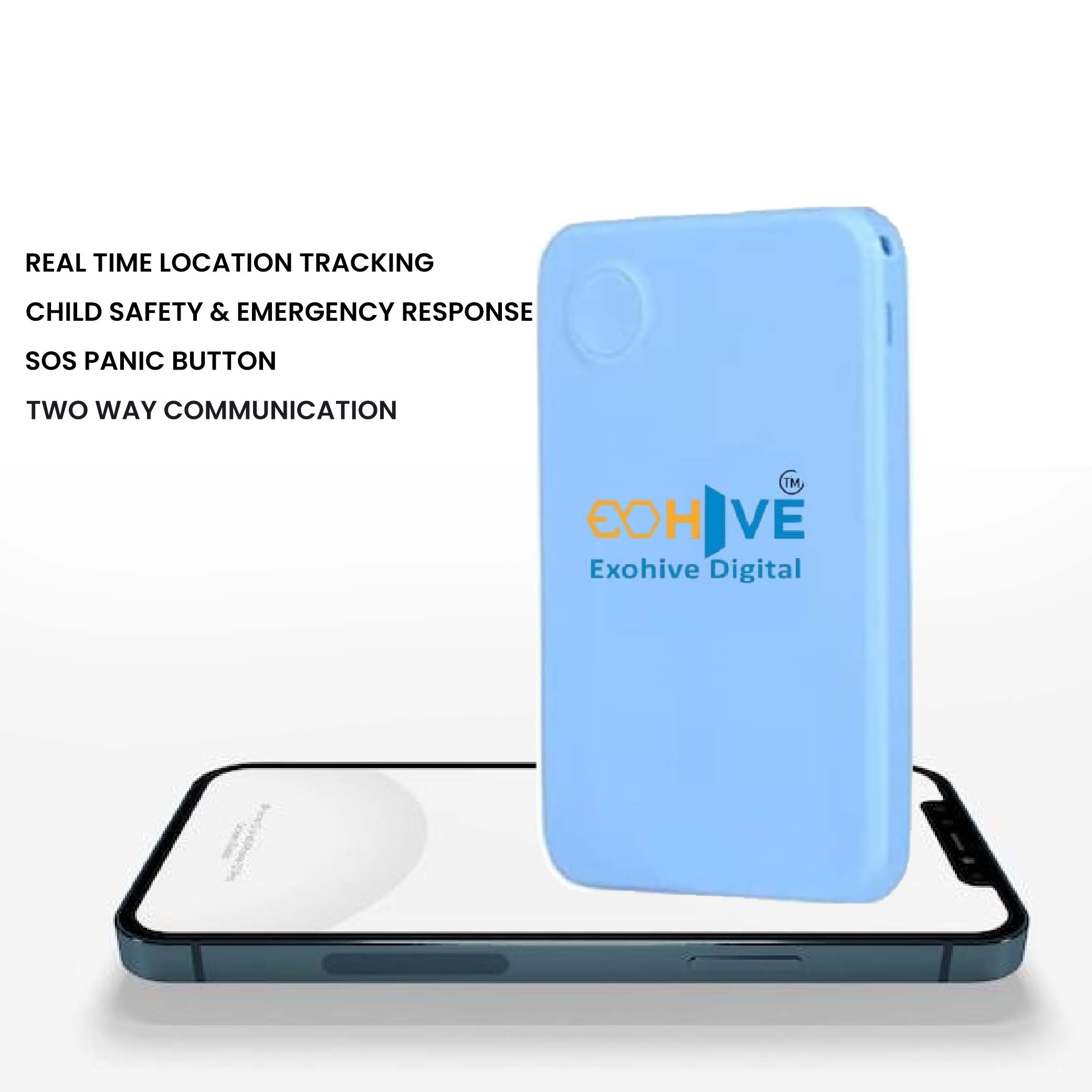 Exohive Digital™ 2G ID Card GPS Tracker – Real-Time Location Tracking | SOS Alerts | 1 Year Subscription & SIM Included | Compact & Lightweight