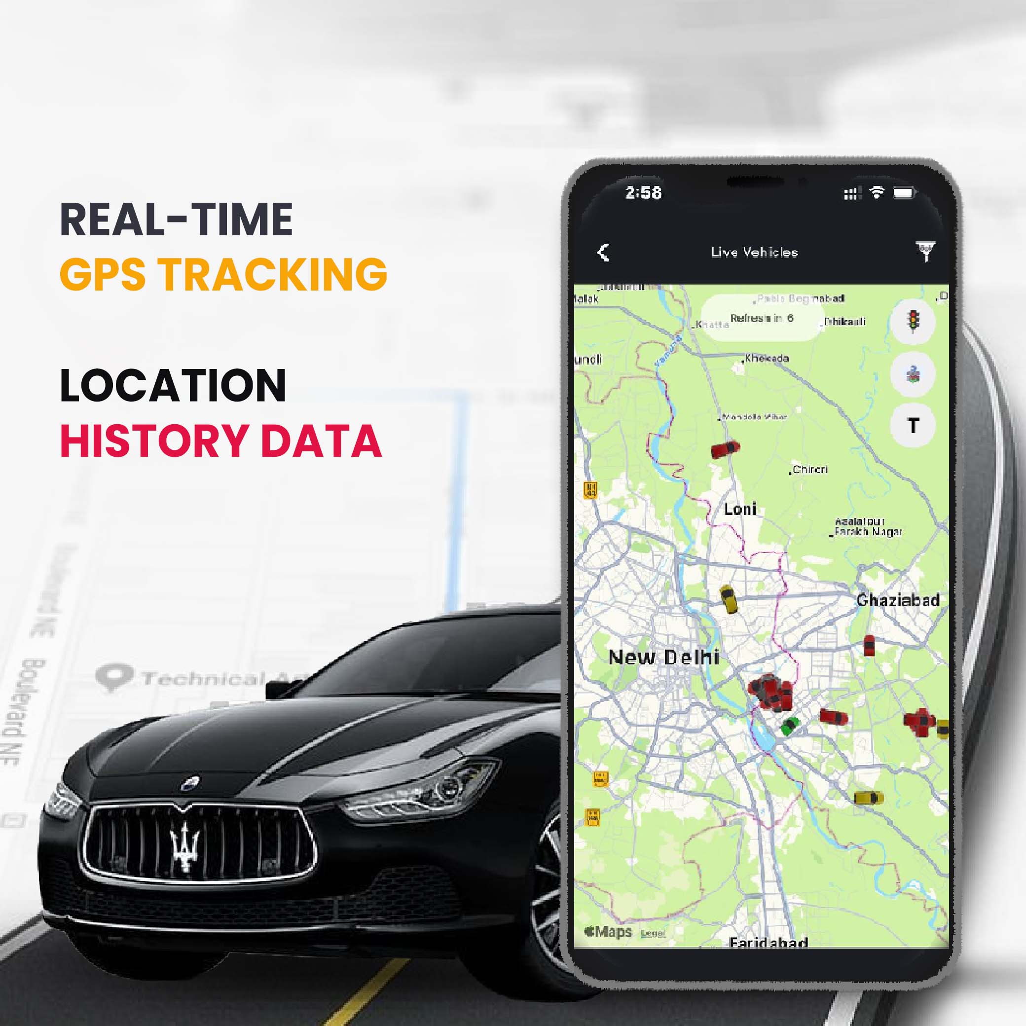 Exohive Digital™ 6000 mAh Magnetic GPS Tracker – 20 Days Battery, Real-Time Location, Geo-Fence, SIM-Based, Multi-Device Tracking, Secure App – For Car, Bike, Truck & Asset Security